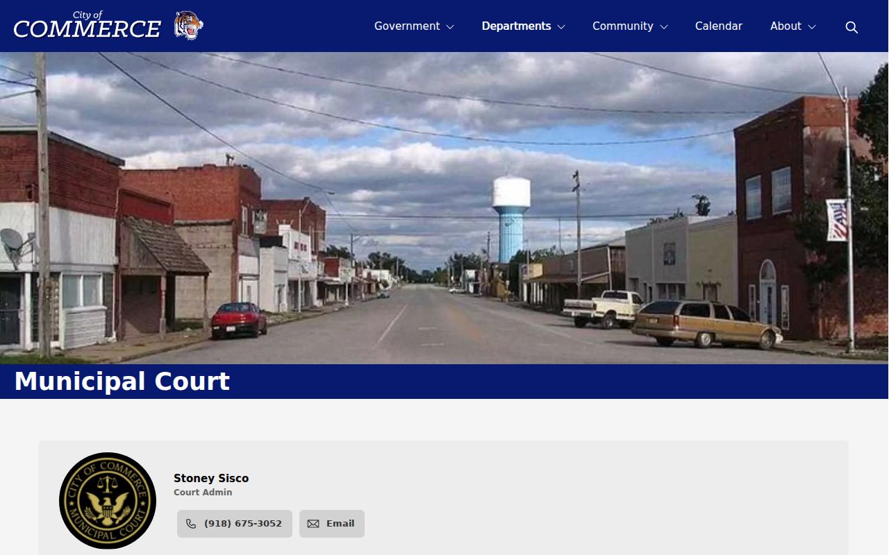 Ottawa County Commerce municipal warrant records court contact page