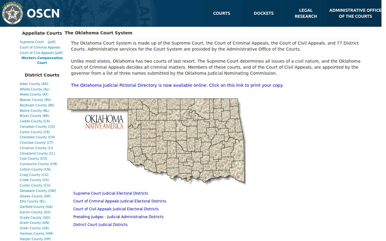 Ottawa County warrant records state court-system map